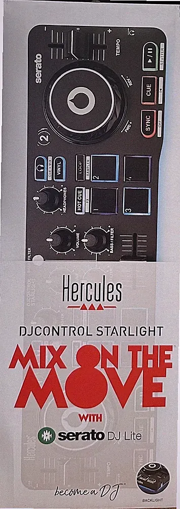 Hercules Starlight Mix On The Move DJ Controller with Serato DJ Lite