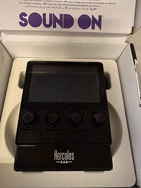 Hercules Stream 100 Audio Mixer Streaming Gaming LCD USB PC - Used, Untested
