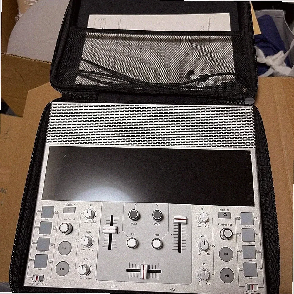 JD Sound FJ1 Silver Portable DJ System All-in-One Controller Hard Case Film Set