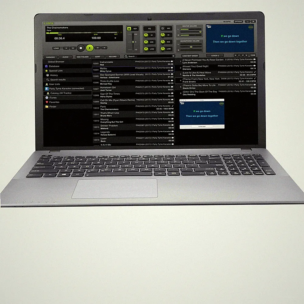 Karaoke DJ Laptop With Free Karaoke Software