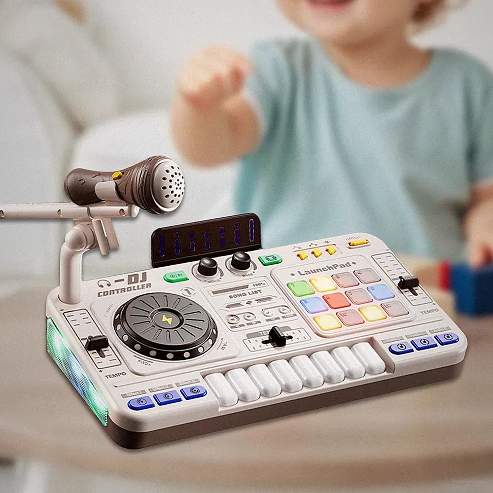 Kids DJ Mixer Toy Electronic DJ Controller Podcasting Educational Gaming