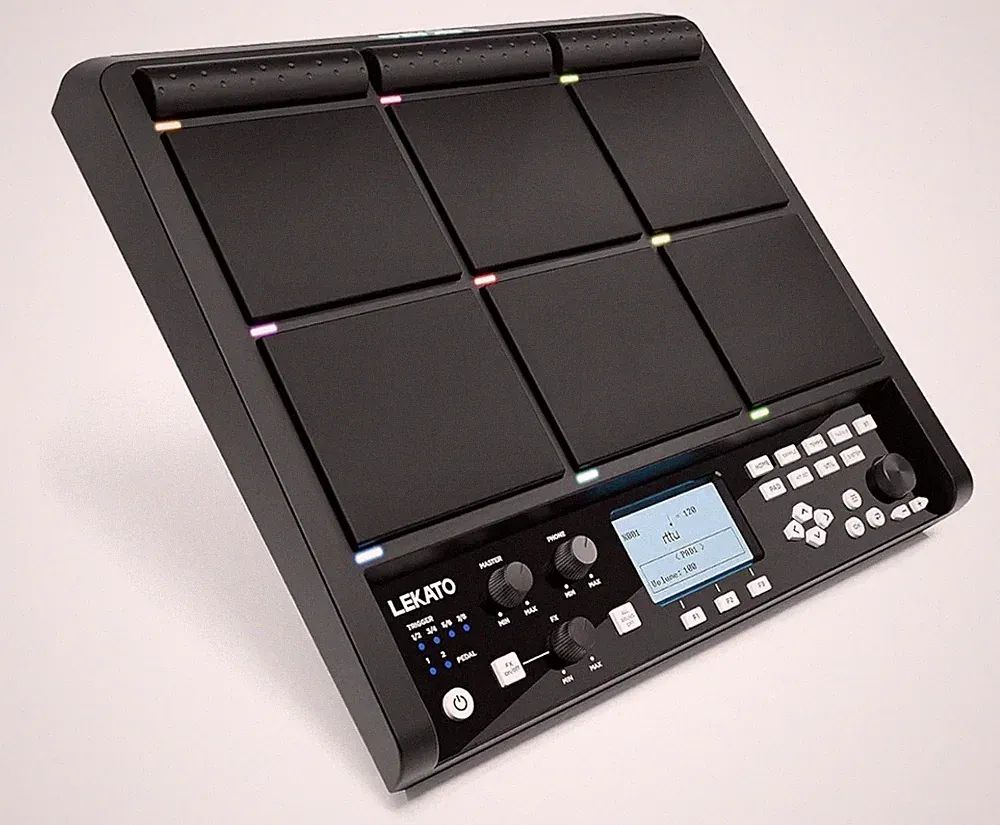 LEKATO PD708 Percussion Sample Pad, Electric Drum Pad with 9 Velocity-Sensitive