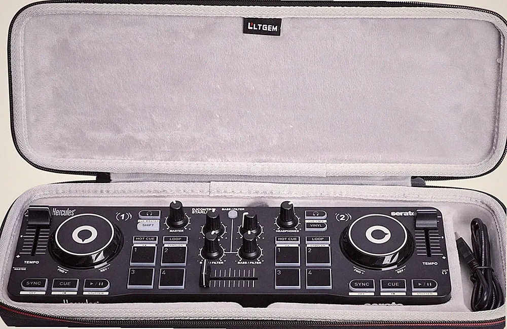 LTGEM DJ Controller Case for Hercules Compact DJ Djcontrol Starlight - Hard Stor