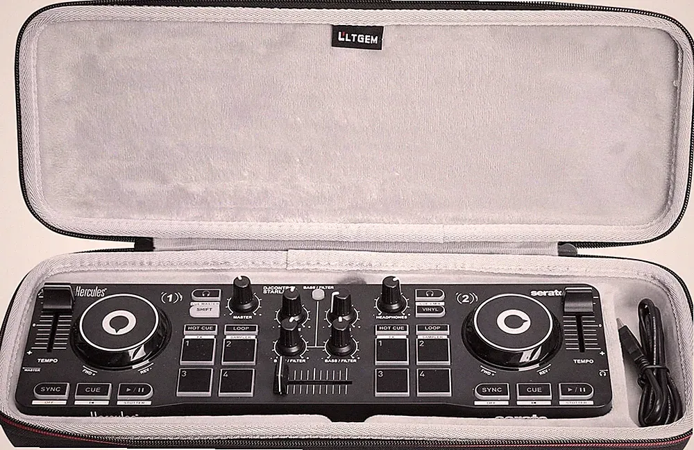 LTGEM DJ Controller Case for Hercules Compact DJ Djcontrol Starlight - Hard Stor