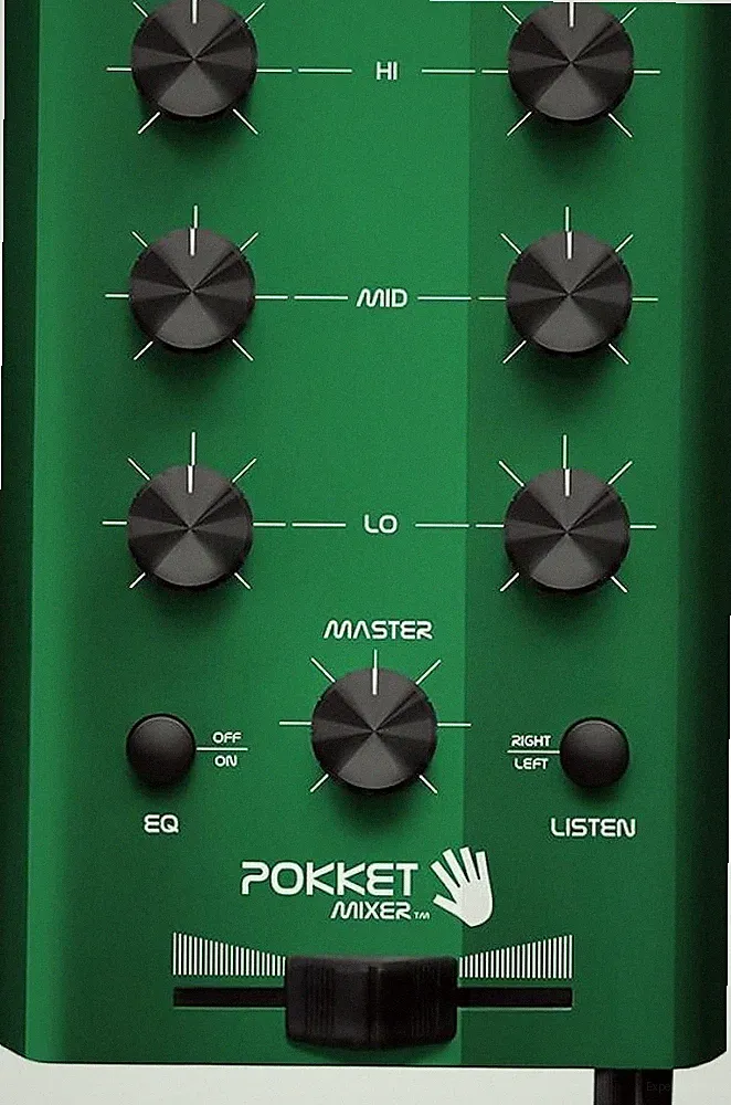 Mini DJ Mixer Pokket Mixer Green mini DJ mixer from Berlin