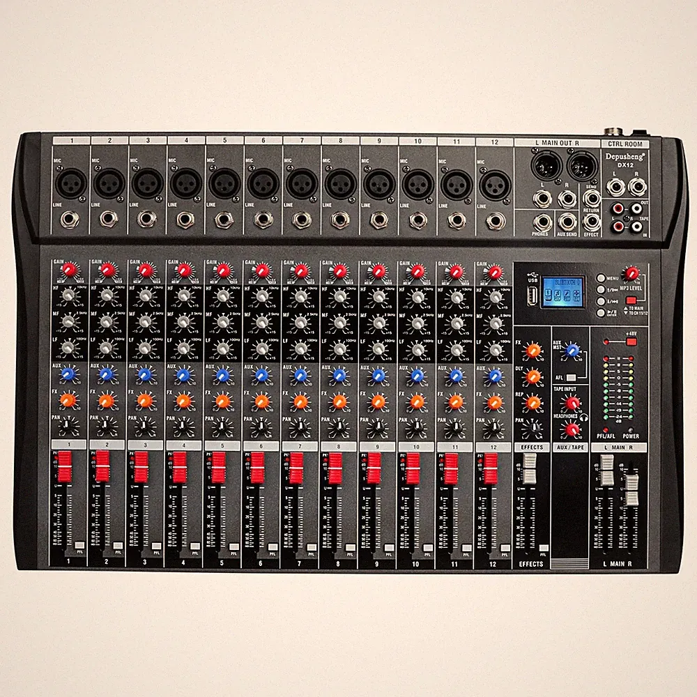 Mix Professional Studio Sound - Depensheng DX12 12 Channel Audio Mixer