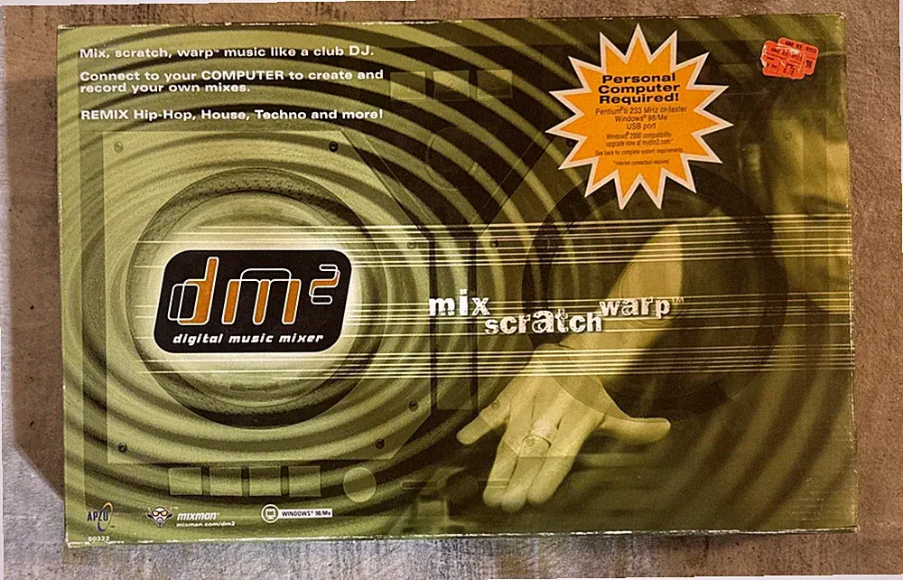 Mixman DM2 Silver Digital Music Mixer DJ Turntable Record Scratch Studio For PC