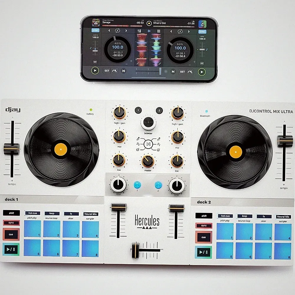 Mobile DJ Controller for Smartphones Compatible with iOS and Android