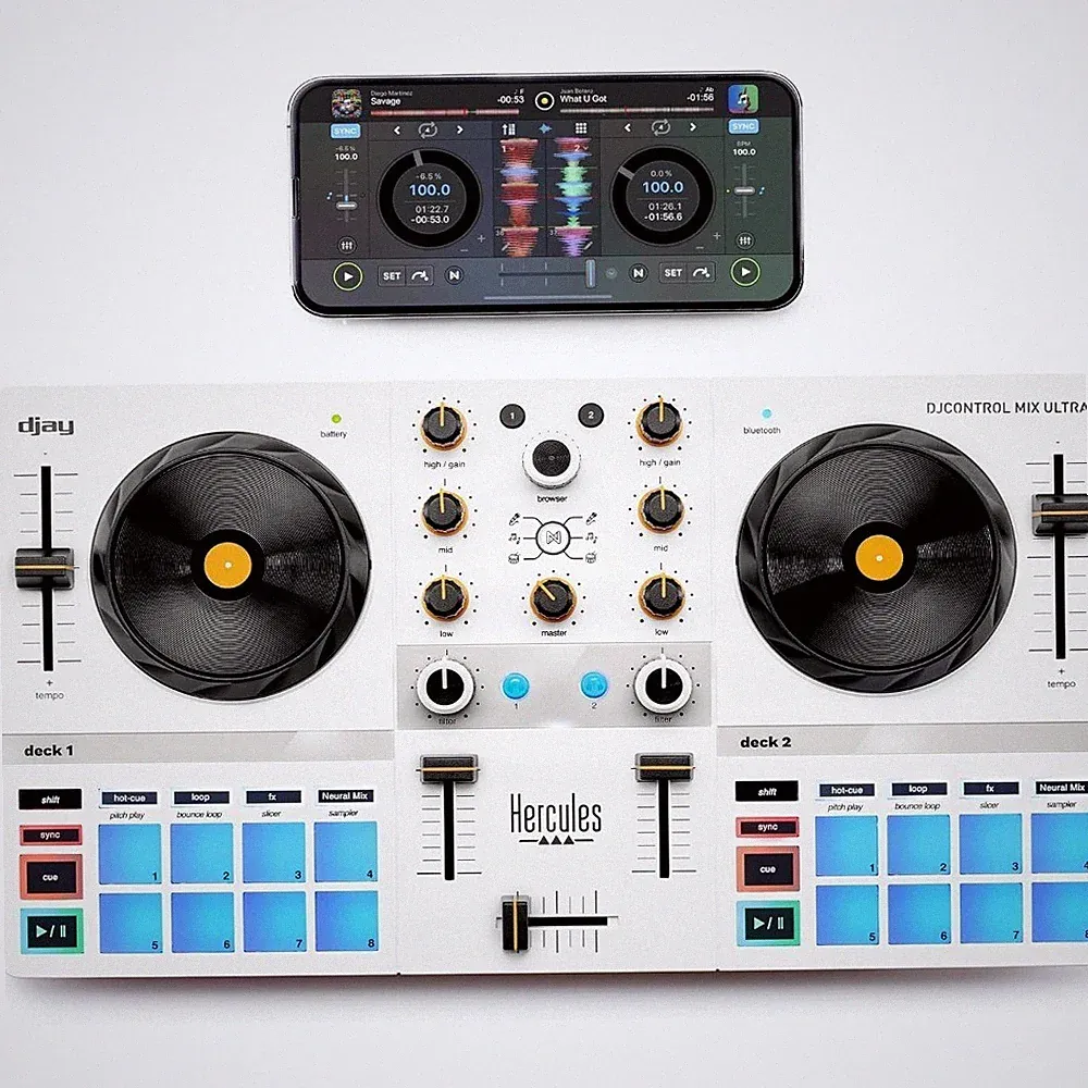 Mobile DJ Controller for Smartphones with Mixing Software iOS Android