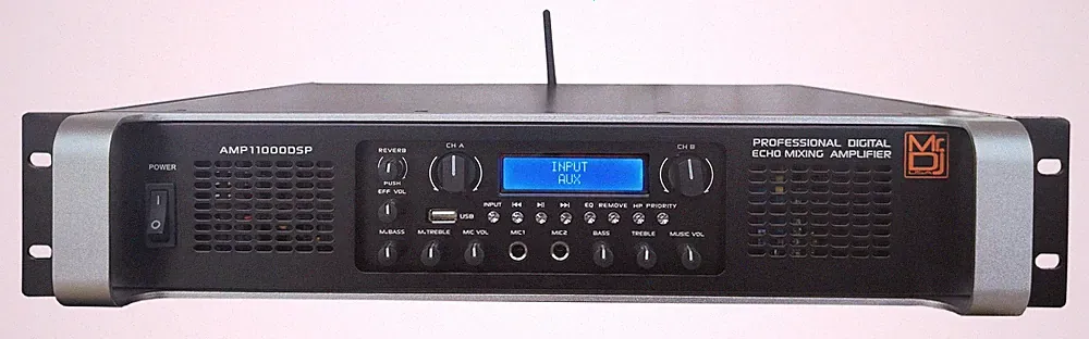 MR DJ AMP11000DSP 2Ch Class AB 10000W PA DJ Power Amplifier Onboard DSP