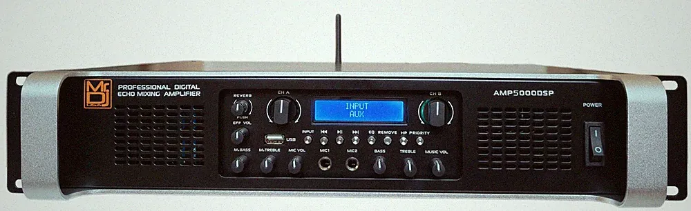 MR DJ AMP5000DSP 2Ch Class AB 5000W PA DJ Power Amplifier With Onboard DSP