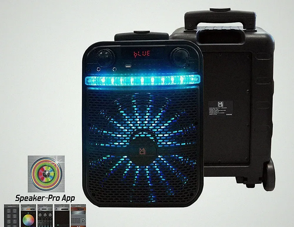 MR DJ AXL 10" Portable Bluetooth Rechargeable Speaker with App Control