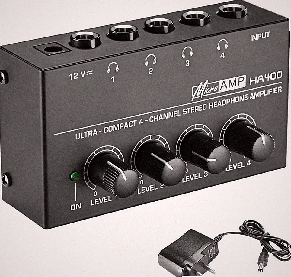 MR DJ Microamp HA400 Ultra-compact 4-channel stereo headphone amplifier