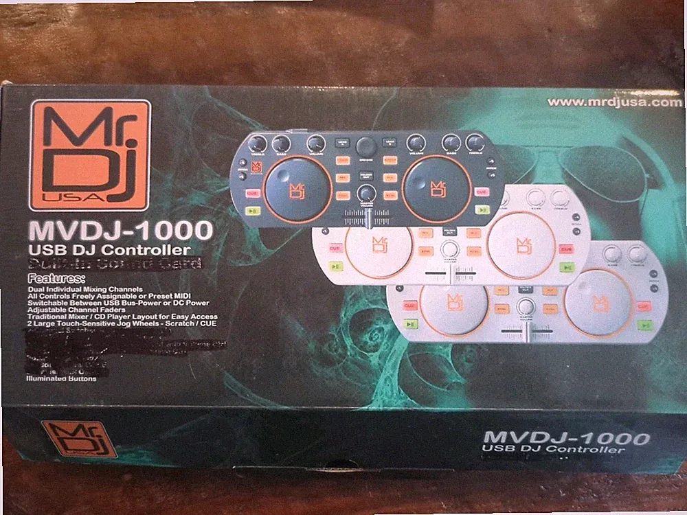 Mr. Dj MVDJ-1000WH USB Dj Mix Controller with Dual Individual Mixing Channels