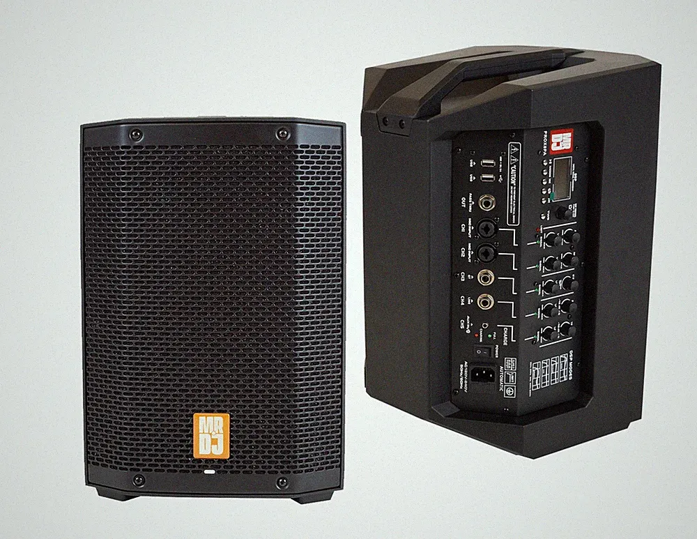 MR DJ PROX8PA PRO Battery Powered Active Portable PA Speaker All-in-One Array