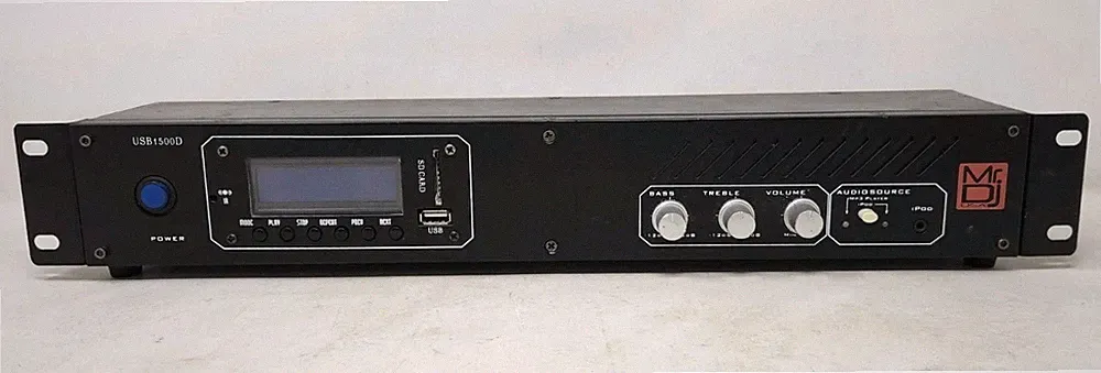 MR DJ USB1500D PRO PA DJ Club Stereo Ipod / MP3 / SD - POWERS UP NICELY Vintage