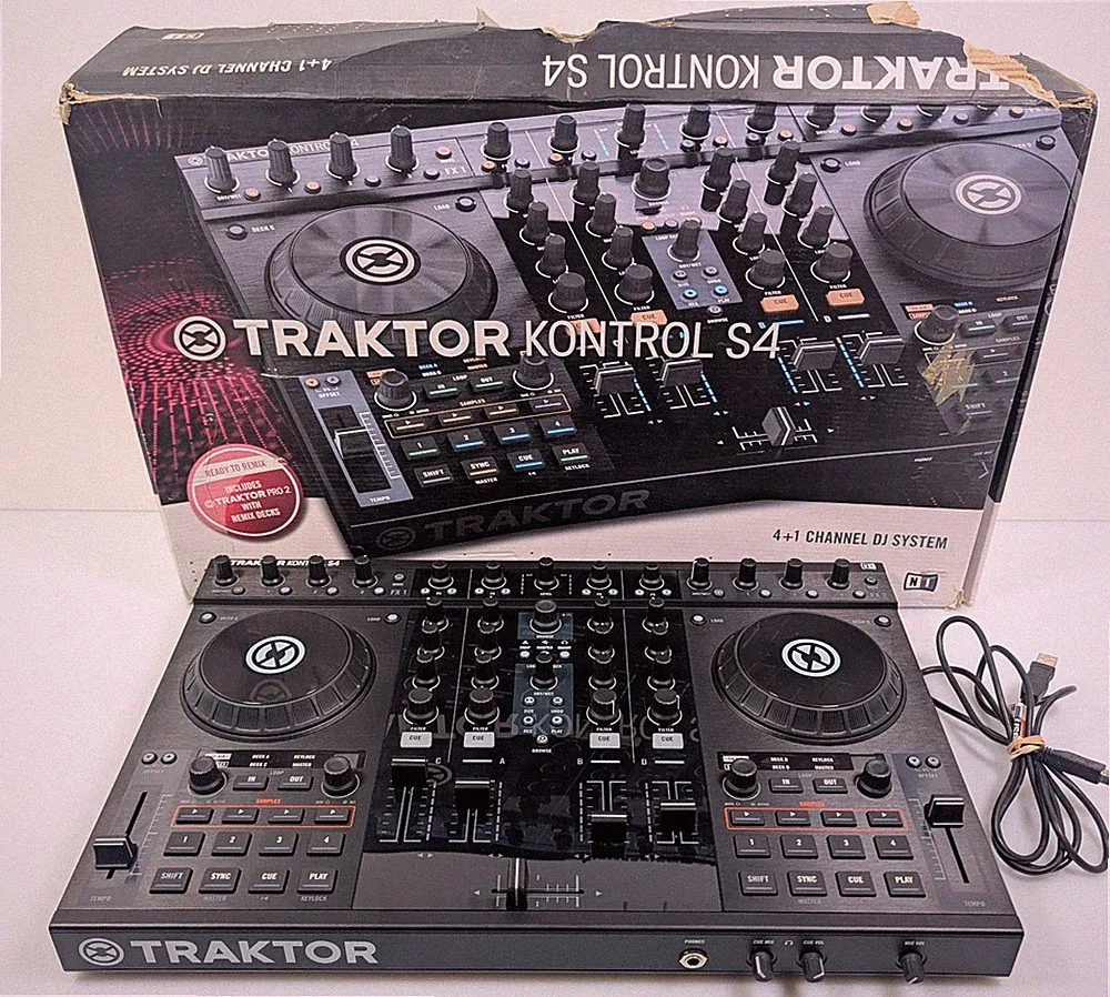Native Instruments Traktor Kontrol S4 MK2 4 Deck DJ Controller w/ Box!