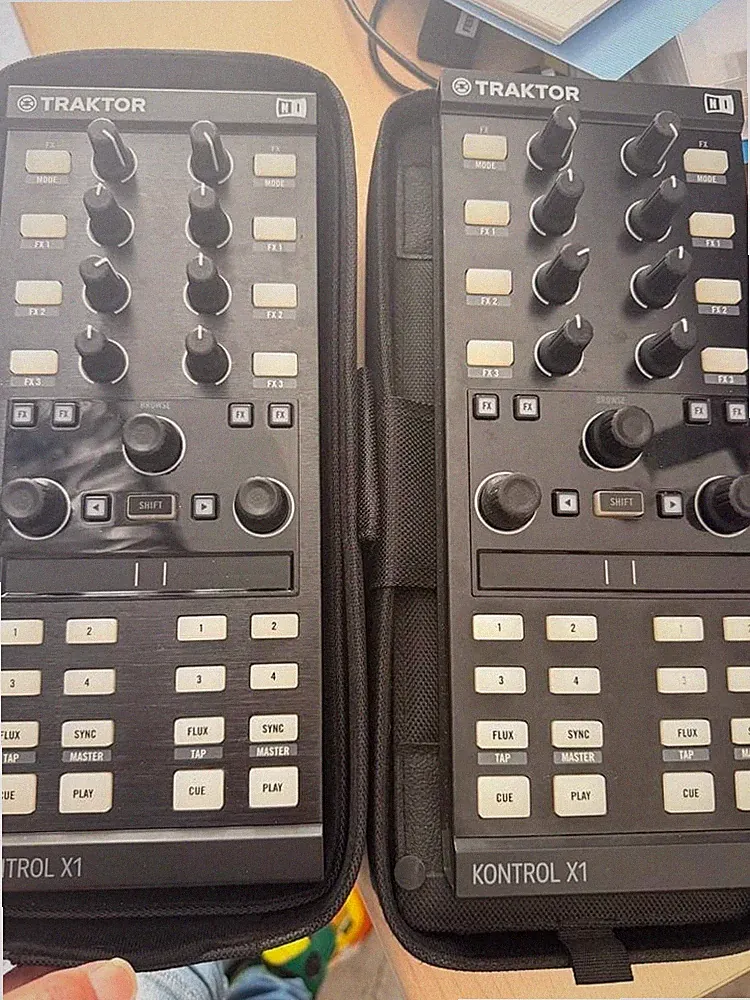 Native Instruments Traktor Kontrol X1 MK2 Pair DJ Controller w/ Hard Case Used