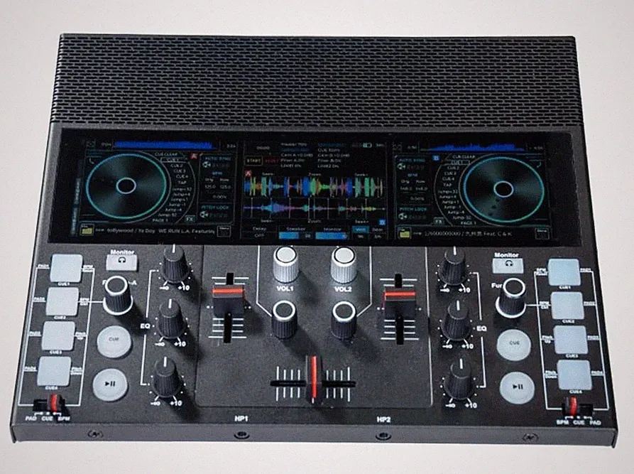 NEW BUILT-IN-SPEAKERS ALL-IN-ONE PORTABLE DJ DECK ULTRA COMPACT A4-SIZE DESIGN