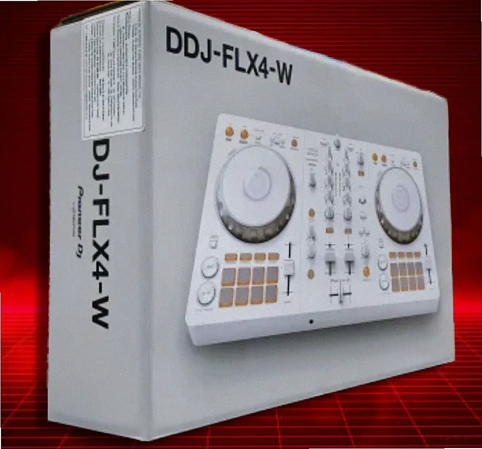 New Pioneer DJ DDJ-FLX4 2-deck rekordbox and Serato DJ Controller 2 CH, White