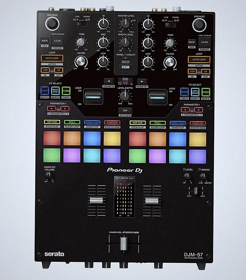 NEW ! Pioneer DJ DJM-S7 Mixer for Serato DJ & rekordbox With Performance Pads