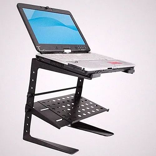 New Pyle PLPTS26 Laptop Computer Stand For DJ W/Storage Shelf DJ Pro Audio