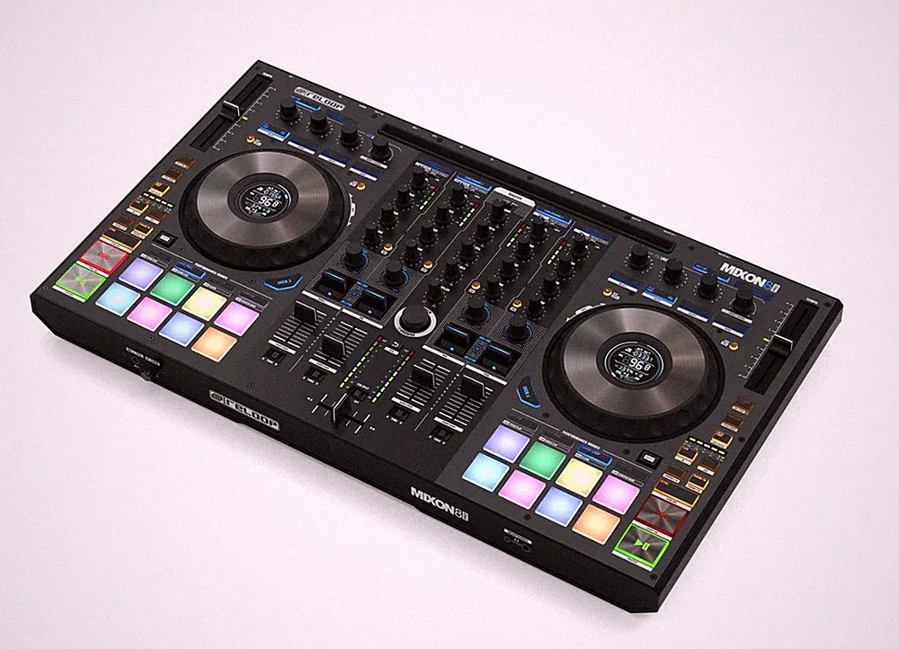 NEW Reloop Mixon 8 Pro 4-Ch Professional Hybrid Controller Serato DJ DJAY Pro