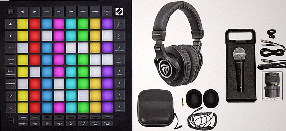 Novation Launchpad Pro MK3 USB MIDI RGB 64-Pad DJ Controller+Headphones+Mic