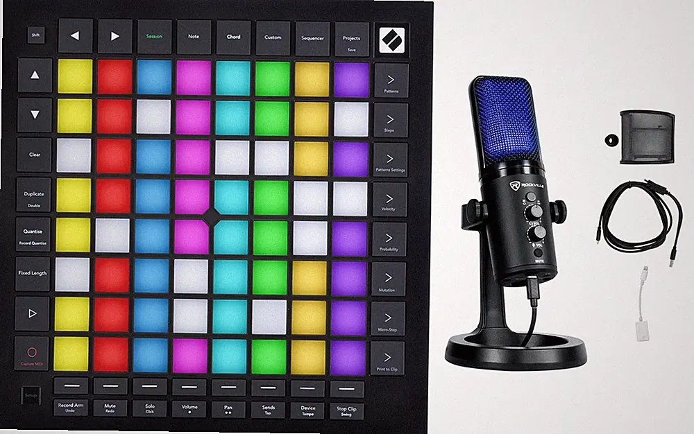 Novation Launchpad Pro MK3 USB MIDI RGB 64-Pad DJ Controller+Recording Mic