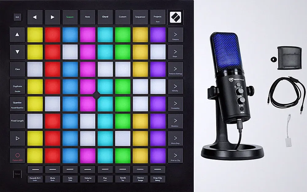 Novation Launchpad Pro MK3 USB MIDI RGB 64-Pad DJ Controller+Recording Mic