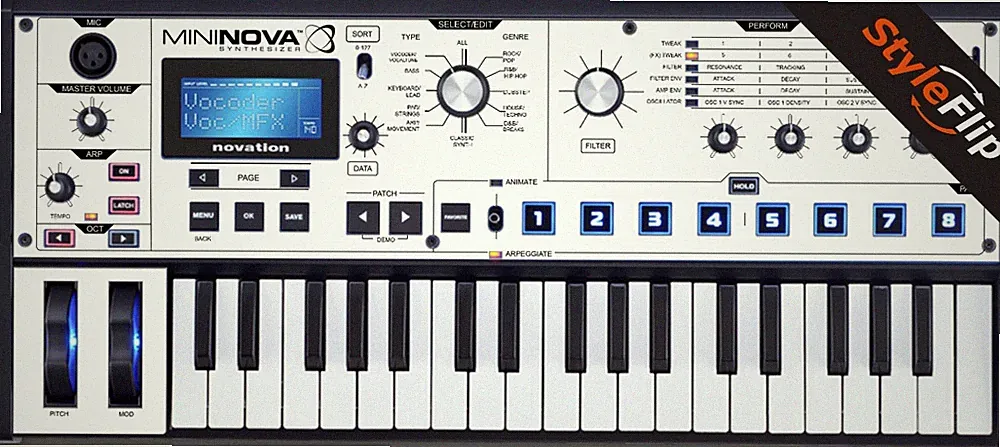 Novation MiniNova Synthesizer | White | Protective Decal | StyleFlip Skins