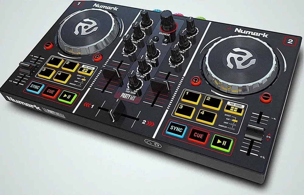 Numark DJ Controller Portable LED Light Serato DJ Lite Party Mix