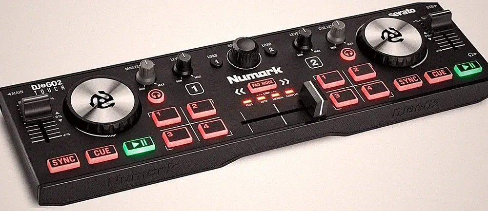 Numark DJ2GO2 Touch Compact DJ Controller 2 Decks Serato Lite