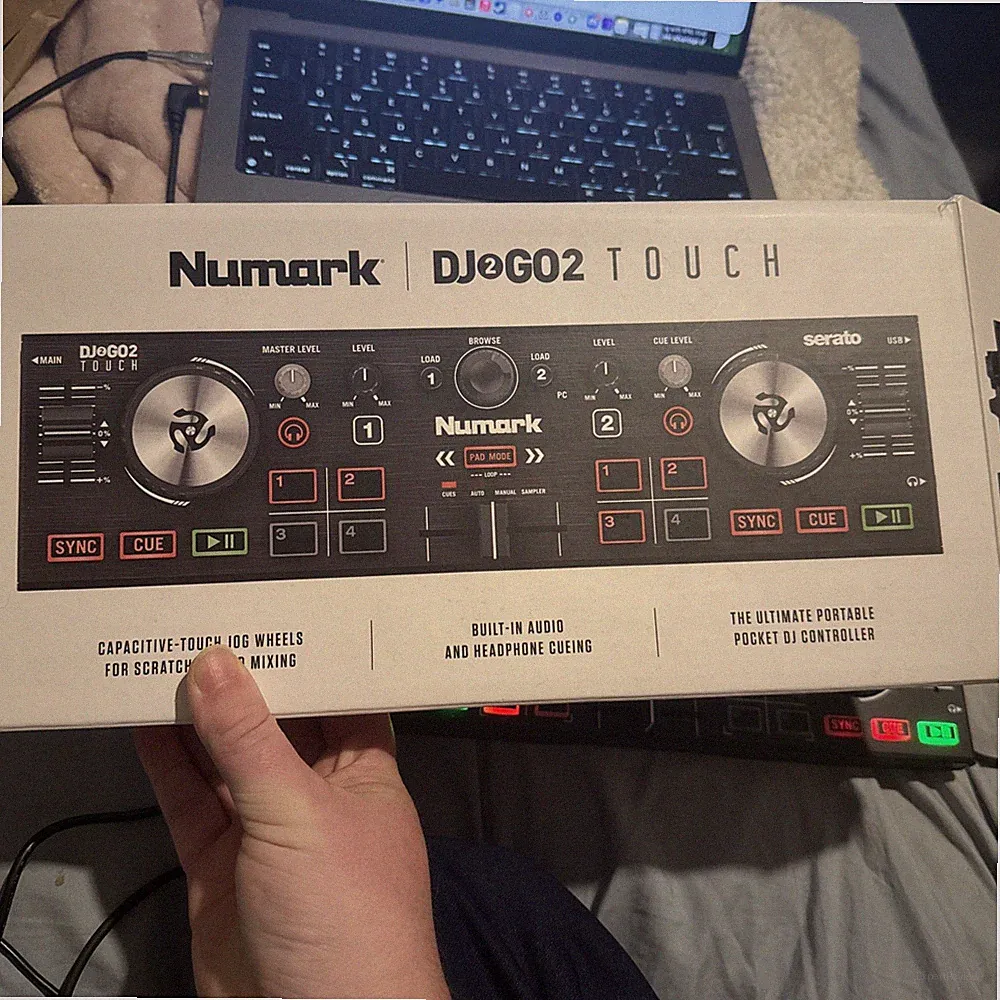 Numark DJ2GO2 Touch Pocket DJ Controller w/ Capacitive Touch Jog Wheels - BM