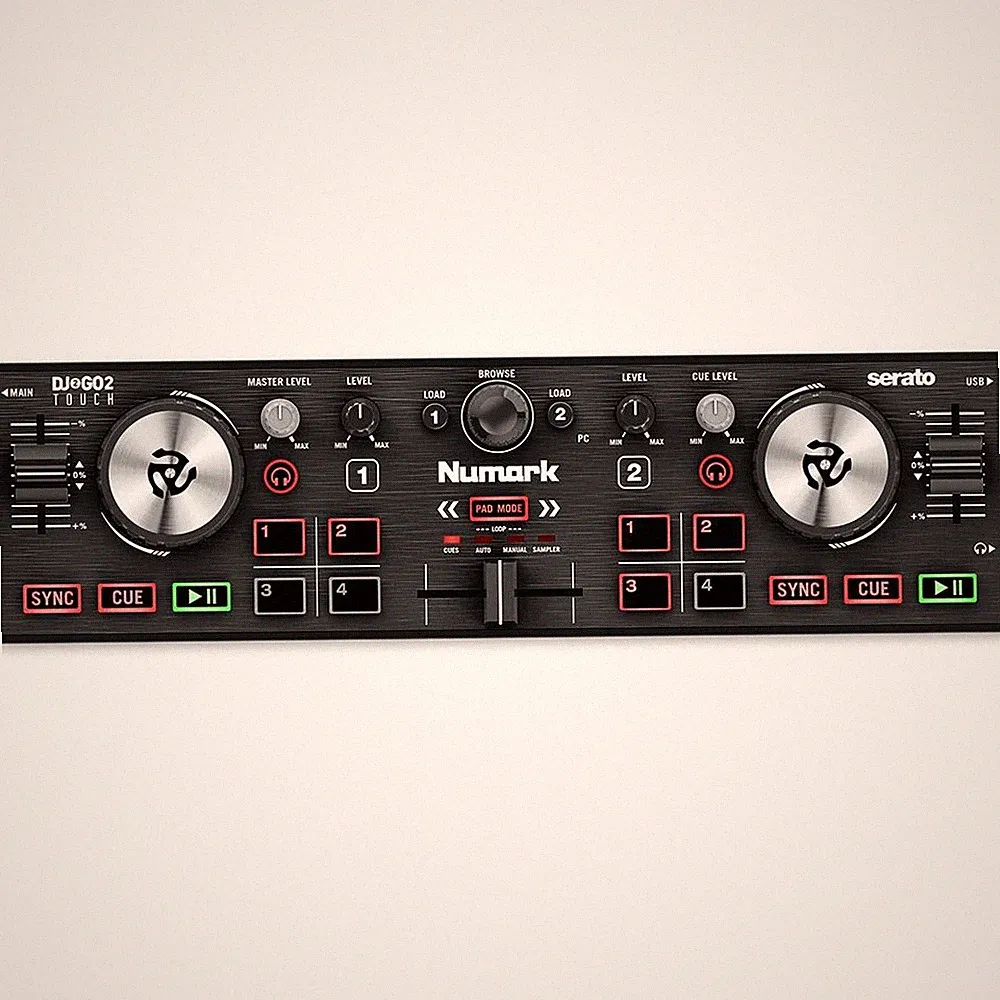 Numark DJ2GO2 Touch Pocket DJ Controller with Touch Capacitive Jog Wheels