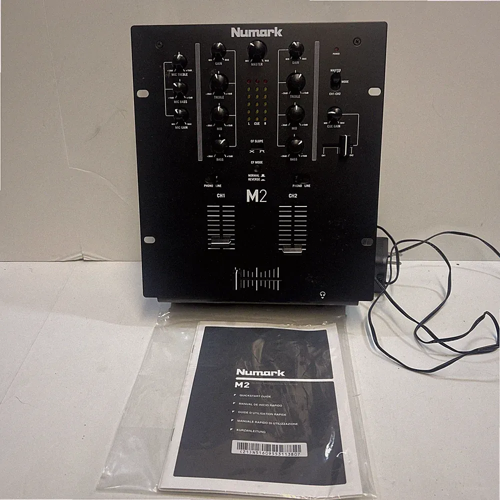 Numark M2 - 2-Channel Scratch DJ Mixer, Rack Mountable with 3-Band EQ, Mic