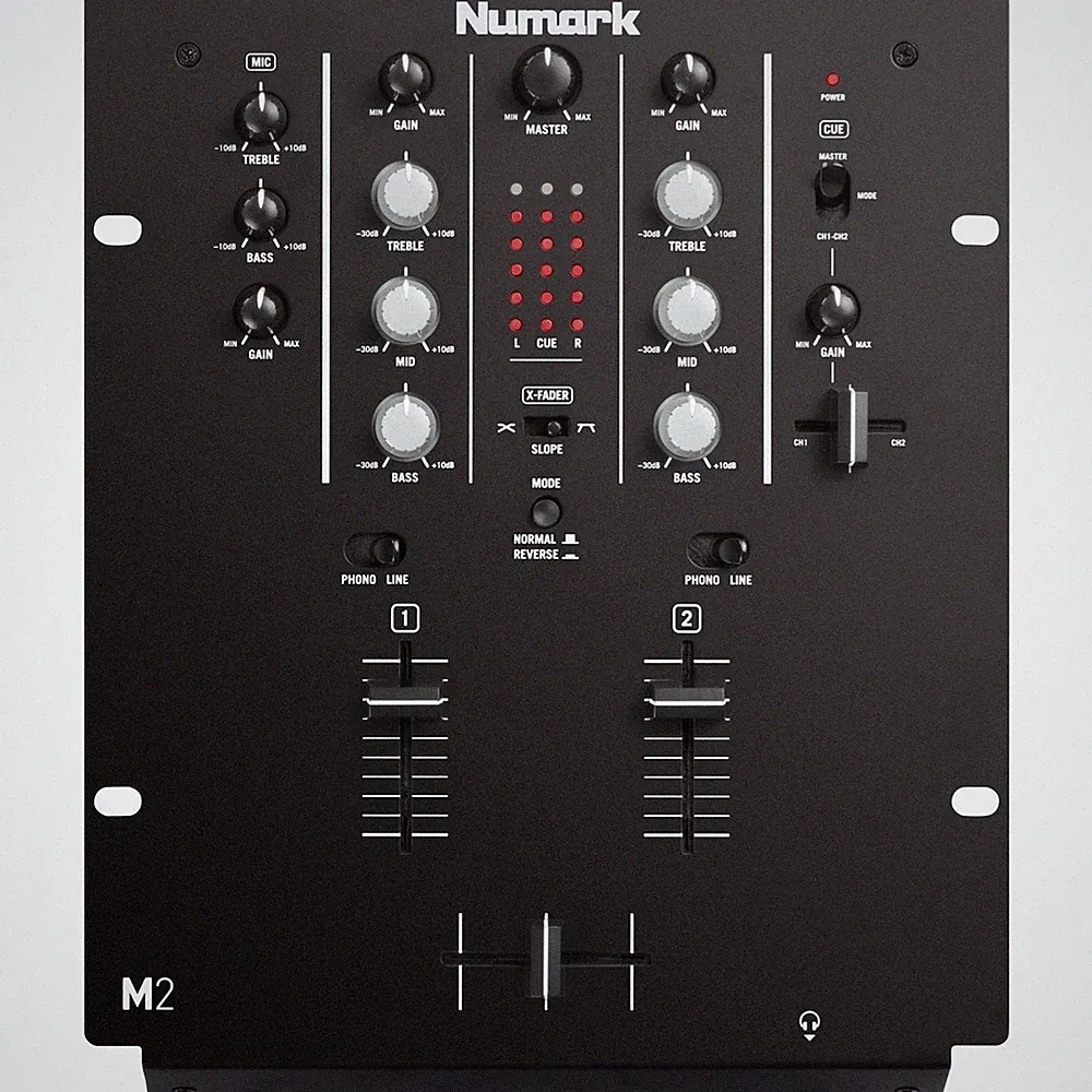Numark M2 Black 2-Channel 10" Professional DJ Mixer - Black