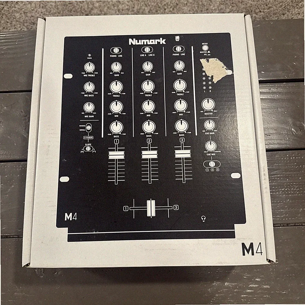 Numark M4 3-Channel Scratch DJ Mixer – Phono/Line Inputs – Brand New