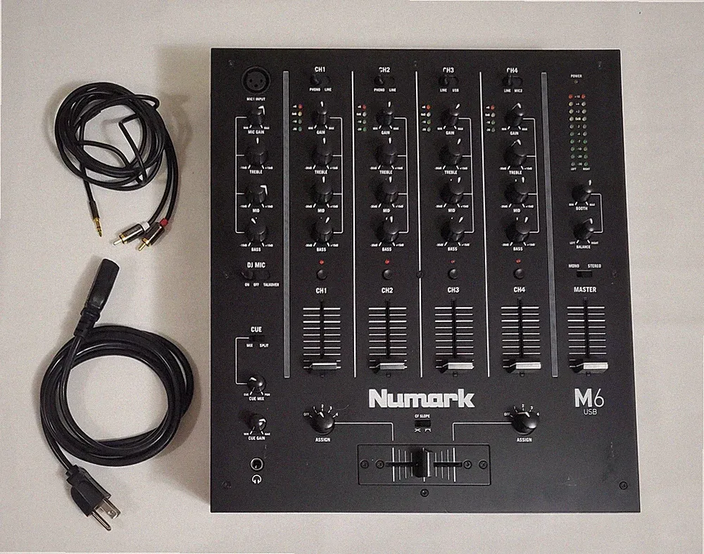 Numark M6 USB 4 Channel DJ Mixer - Black