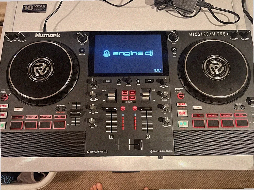 Numark Mixstream Pro+ DJ Controller 2-Deck 2-Channel Touchscreen USB Black