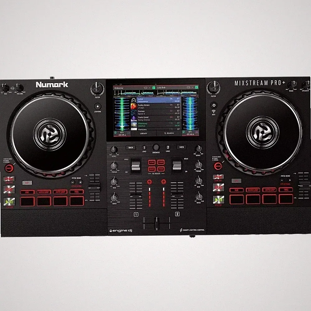 NUMARK MIXSTREAM PRO + Double Deck WiFi DJ Controller with Built-in Speakers