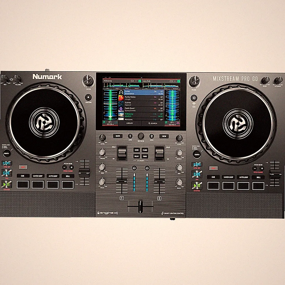 Numark Mixstream Pro Go BatteryPowered Standalone Streaming 2Ch DJ Controller