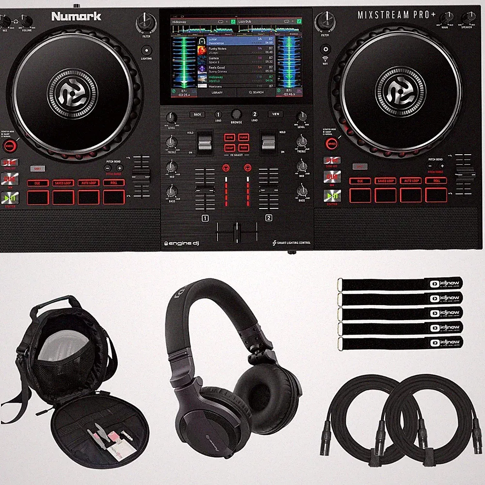 Numark MIXSTREAM PRO+ Standalone Streaming DJ Controller w Screen & Headphones