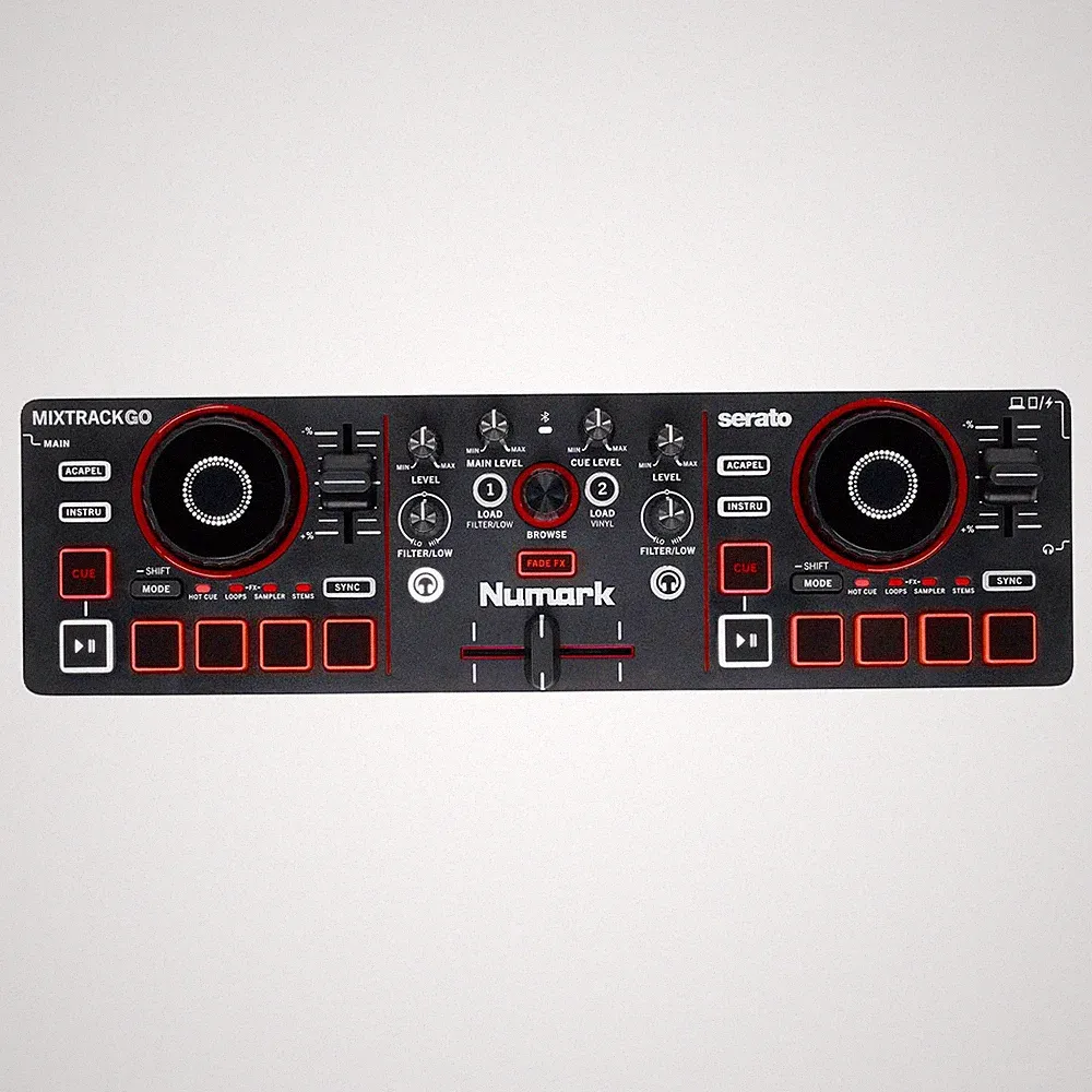 Numark MixTrack Go Ultra-Portable 2-Deck DJ Controller with Stems Control