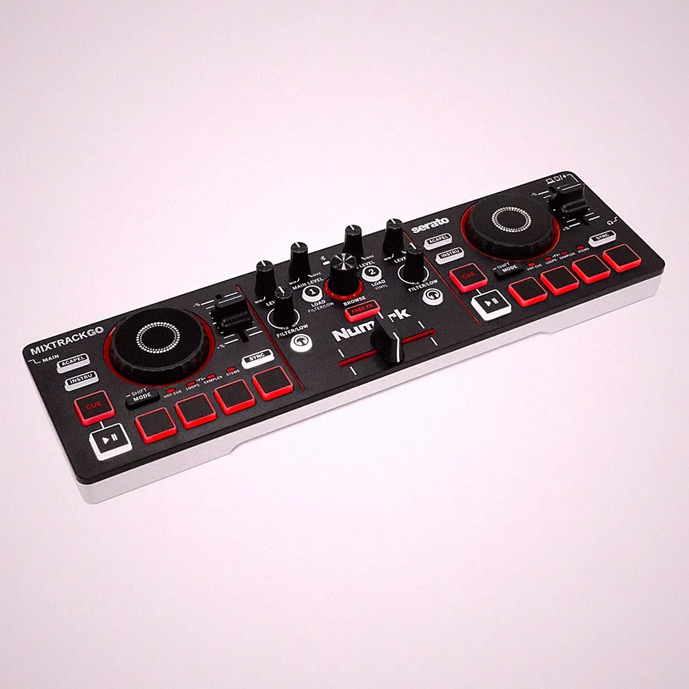 Numark MixTrack Go Ultra-Portable 2-Deck DJ Controller with Stems Control