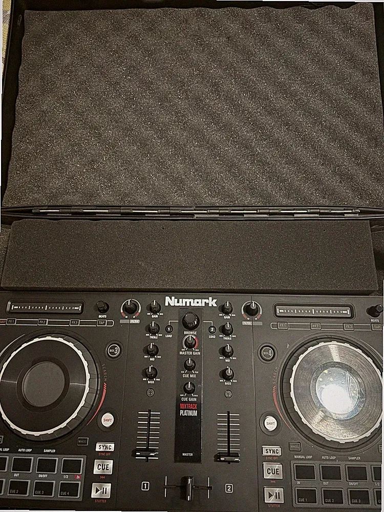 Numark Mixtrack Platinum 2-Deck Serato DJ Controller, Built-in Mixer, Black