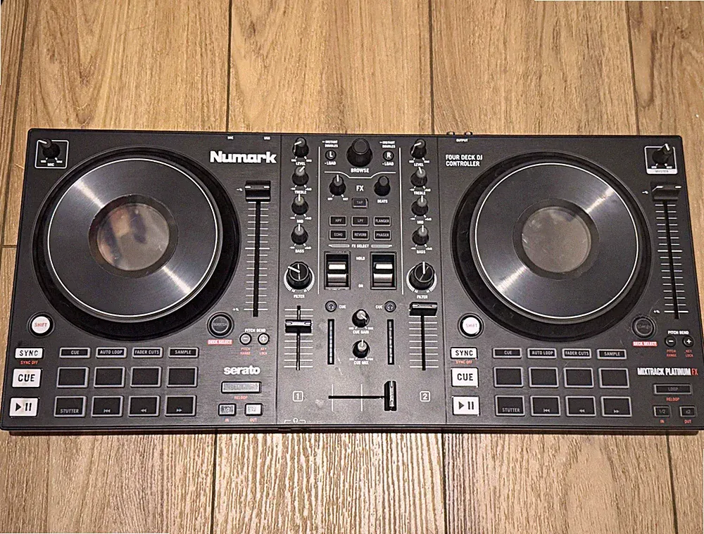 Numark Mixtrack Platinum FX 2-Deck 2-Channel DJ Controller w/ 16 Pads Black