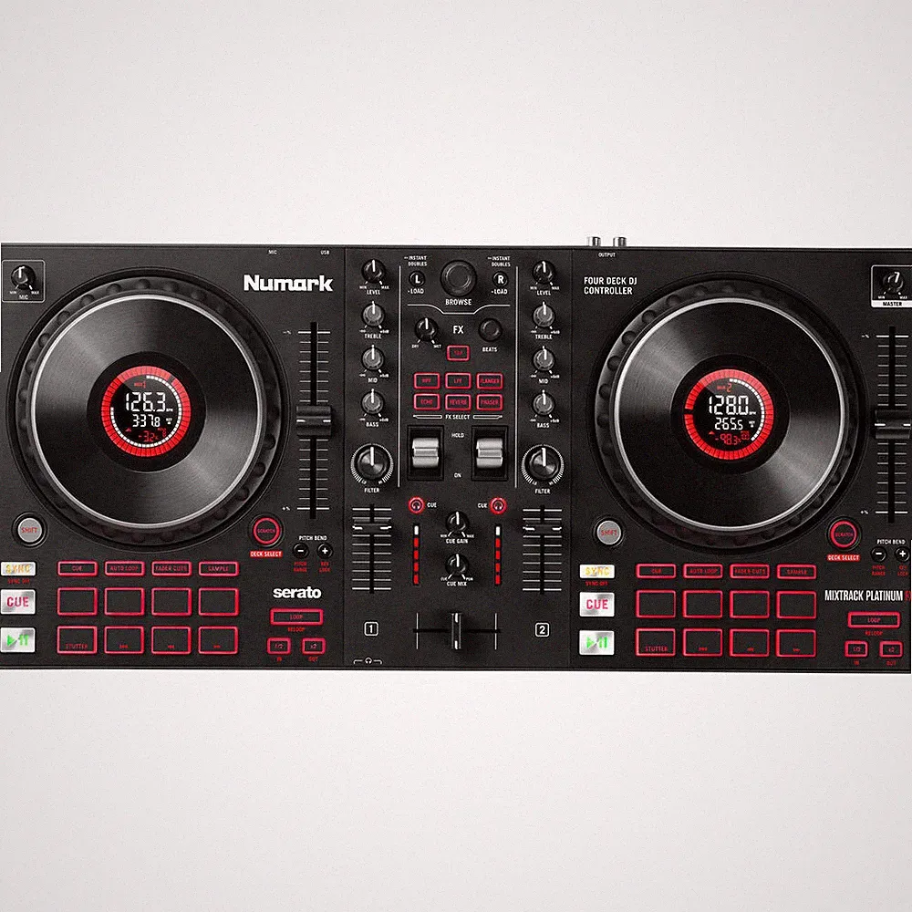 Numark Mixtrack Platinum FX 4-Deck DJ Controller w/ Jog Wheel Displays & FX