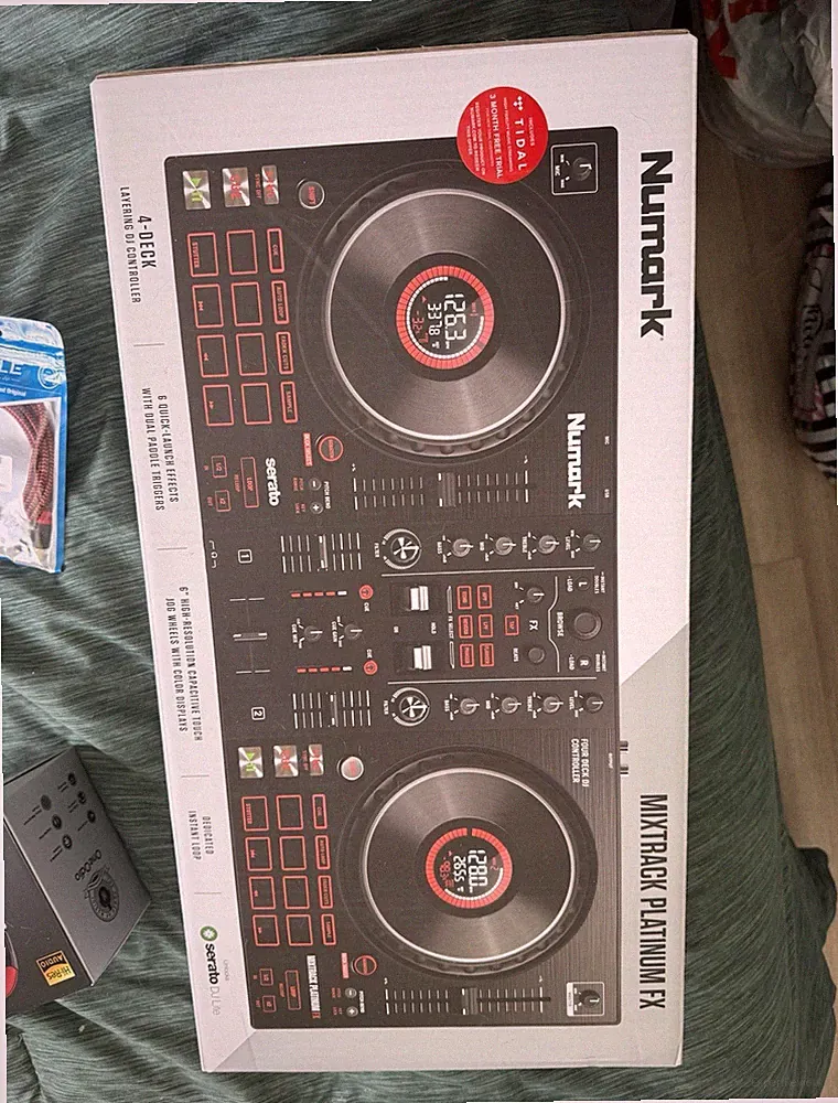 Numark Mixtrack Platinum FX 4-Deck DJ Controller w/ Mixer, 16 Pads, FX