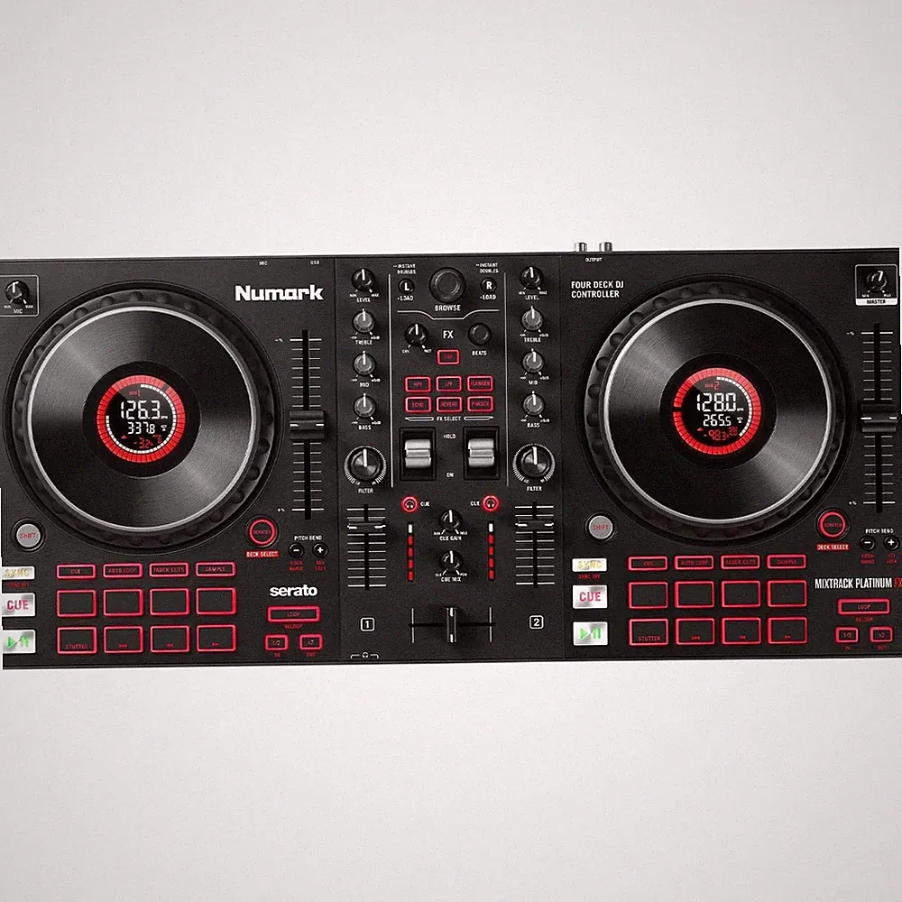 Numark Mixtrack Platinum FX 4-Deck Serato DJ Controller w Displays & FX Paddles